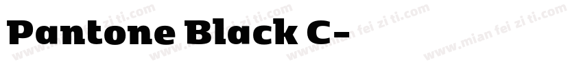 Pantone Black C字体转换